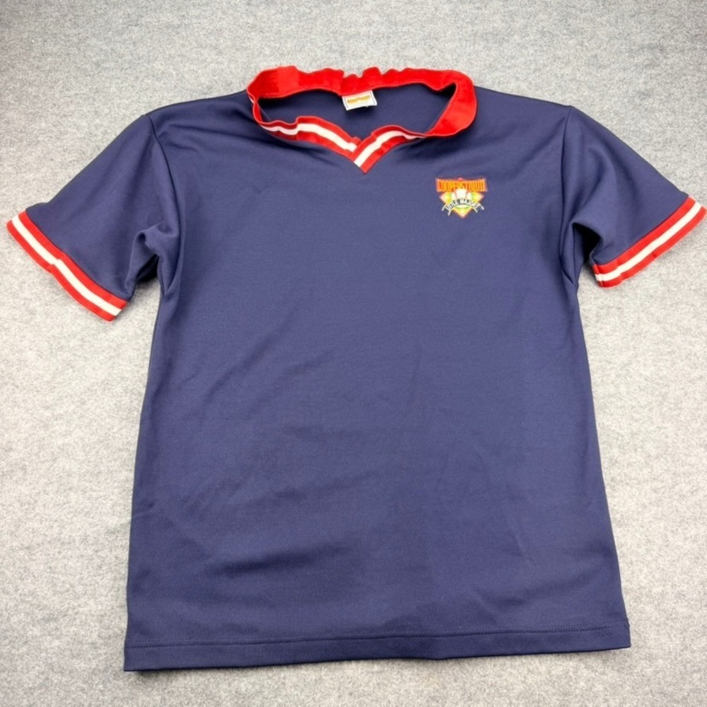 Cooperstown Dreams Park Little Majors Baseball Jersey Medium Authentic Navy Red